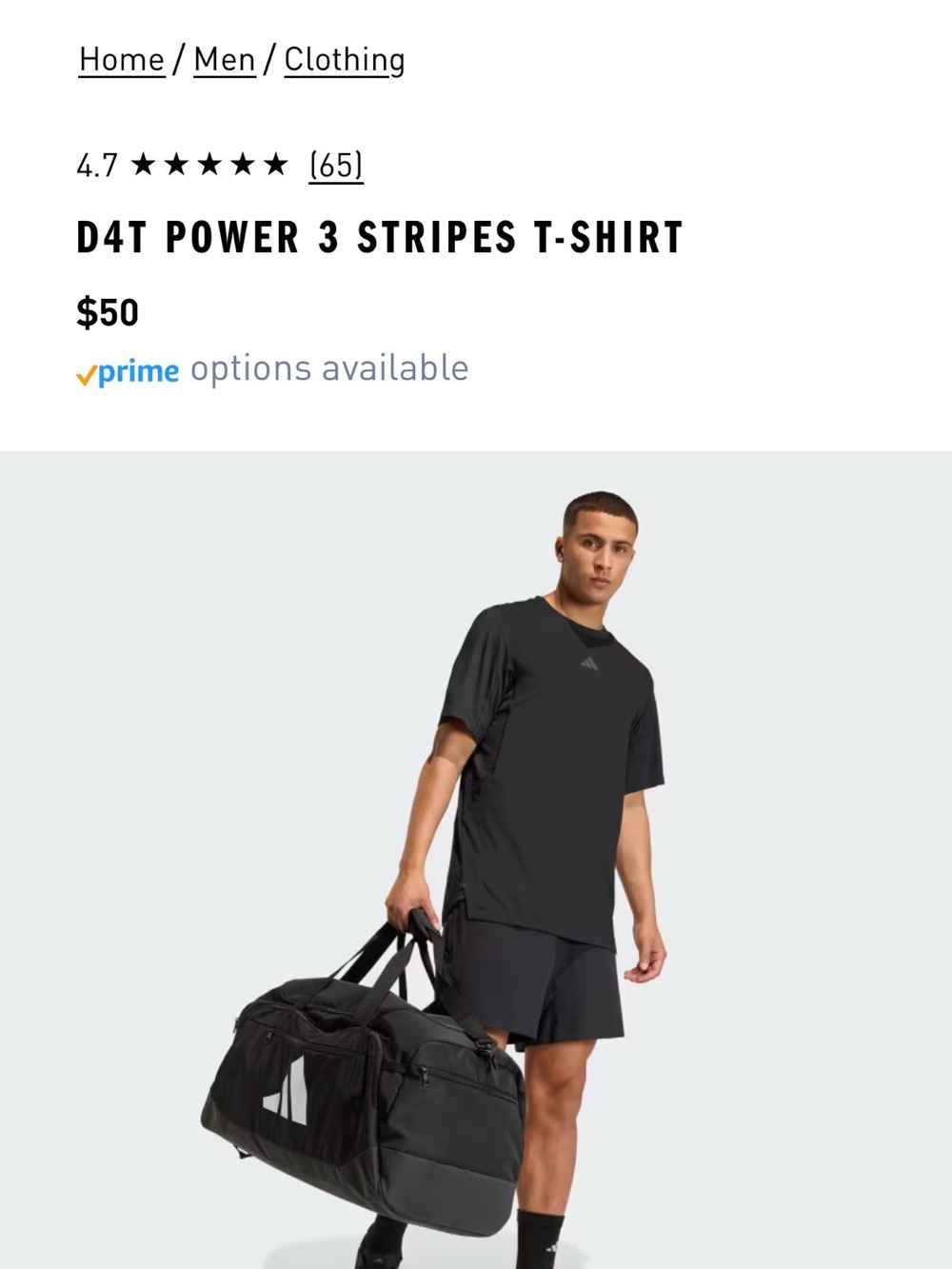 Adidas D4T POWER 3 STRIPES T-SHIRT XL - Picture 10 of 10